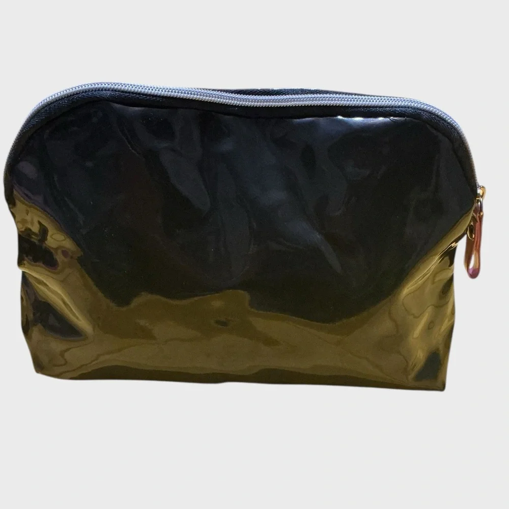 Lancôme Black Floral Cosmetic Bag w/ Sweet Shimmer Spa & Beauty Set